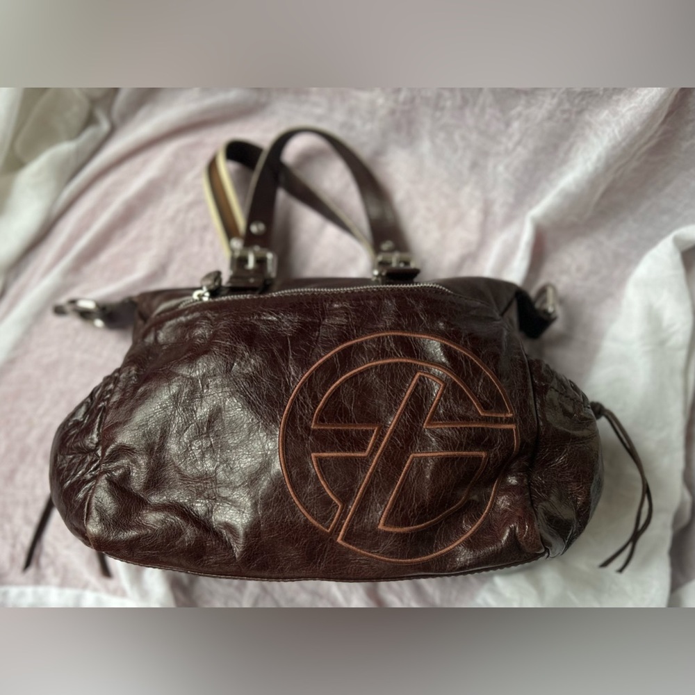 Francesco Biasia Brown Leather Shoulder Bag